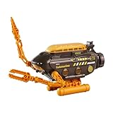 Rinnland Submarine Toy, Submersible Model Toy Deep-sea Probe Toy with Robotic Arms, Adjustable Base, Foldable Design, Transformable Shapes (Black)