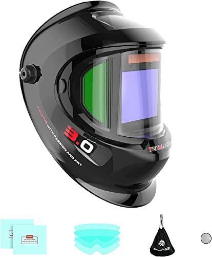 Tekware Large Viewing Auto Darkening Welding Helmet with Side View, ...