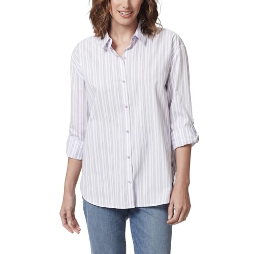 Image of Gloria Vanderbilt Women's Amanda Oversized Button Down Shirt with Roll-tab Sleeves