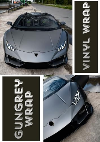 Image of HOME13 Vinyl Wrap Sheet for Car & Bike Self Adheisve Vinyl Wrap Sticker & Decal Roll Film Air Release Bubble Free (24x100 Inches, Gun Grey Wrap)