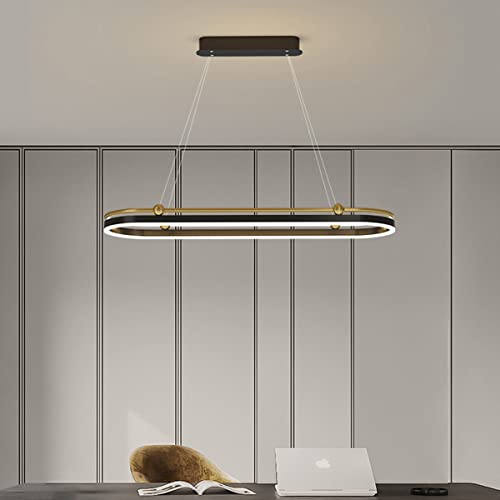 Luminaire suspendu LED ovale pour table à manger et cuisine moderne