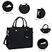 Chinllo Tote Bag for Women Top Handle Satchel Purse and Handbags with Shoulder Strap (D.Black-M)