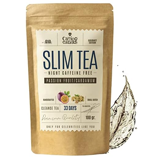 Slim Tea Night - Té Adelgazante, Relajante & Digestivo - Rooibos, Jengibre, Diente de León, Hinojo, Anis, Hibisco, Maracuya, Cardamomo - Te Detox Adelgazante Potente & Quemagrasas, Sin Cafeína, 100g