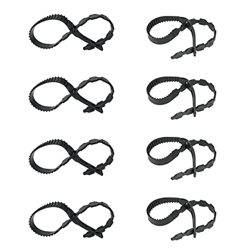 KINGLAKE 3Pcs 60cm Black Tree Ties Straps Supports Heavy Duty Shrub Ties Adjustable Interlock Garden Tree Ties for Shrub Rose Tree Plant Support - Image 4