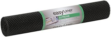 Duck Brand 283548 Supreme Easy Liner Non-Adhesive Shelf Liner, 20" x 6', Black