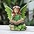 Ovewios Fairy Garden Statues Outdoor Decor, Solar Fairy Lights Outdoor Lawn Ornaments Resin Sculptures Fairies Garden Decor for Outside Yard Art Patio Porch, Gifts for Women Mom