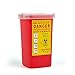 D & H Medical Sharps Disposal Container: 5-Pack Biohazard Needle Container 1-Quart Size | Lock Containers for Disposal of Syringes, Blades & Lancets| Top Tattoo Supplies Disposal Kit