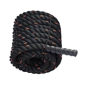 harayaa Battle Exercise Exercise Training Heavy Ropes 9.18ft/9.8ft Professional Home Gym Exercise Battling Exercise Rope Equipment, 25mmx3m Red