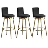 Améliorez votre décoration d'intérieur avec nos tabourets de comptoir, conçus pour la stabilité et le confort. Dotés d'un cadre en métal robuste et d'un anneau de pied, ces tabourets garantissent la durabilité tout en empêchant les mouvements de basculement. Le repose-pieds en métal plaqué améliore non seulement l'attrait visuel, mais offre également un soutien optimal des jambes, ce qui les rend parfaits pour les salles à manger et les îlots de cuisine.