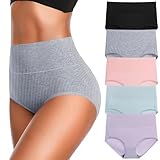 JojoQueen Panties for Women Plus Size Cotton Womens Underwear High Waist Briefs Soft and Breathable C Section Underwear Postpartum Multipack