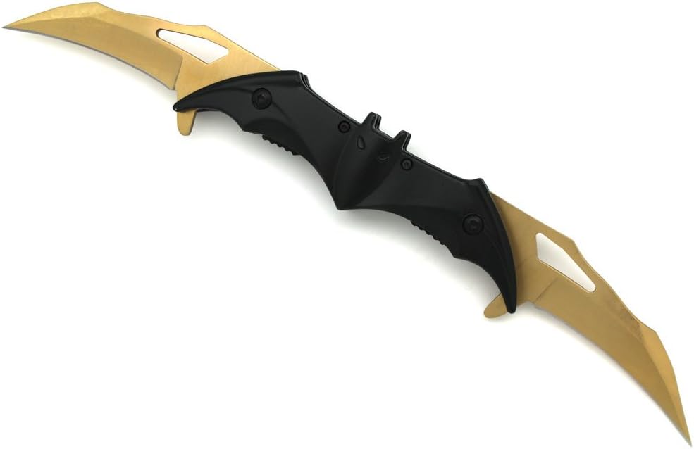 Snake Eye Tactical Dual Blade Bat Designed Action Assisted Folding Pocket Knife Outdoors...
