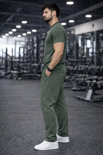 Image of Mack Jonney Men's Polyester Lycra Tracksuit | Lightweight Sports & Gym Wear | Comfortable Running & Training Track Suit for Men-MJ-184
