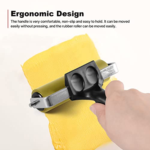 3 Pack Brayer Rollers for Crafting, Vinyl Rubber Roller Brayers