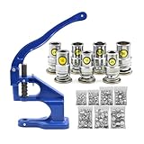 Yalando Fabric Covered Button Machine and 7Sets Dies Hand Press Mould Tool for Craft Handmade DIY Leathercraft Supplies Sewing Accessories