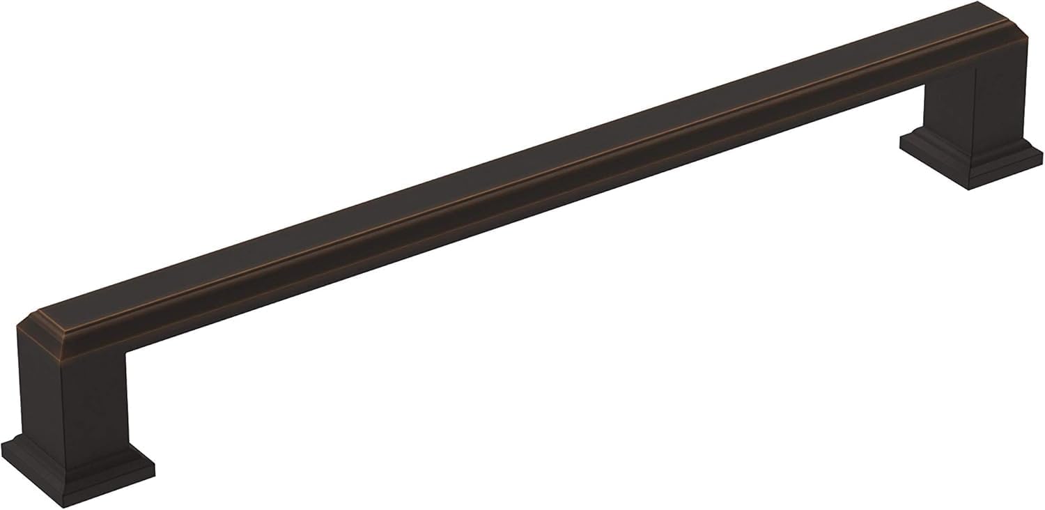 Amerock | Cabinet Pull | Oil Rubbed Bronze | 7-9/16 inch (192 mm) Center-to-Center | Appoint | 1 Pack | Drawer Pull | Cabinet Handle | Cabinet Hardware