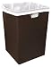 Premium Foldable Large Laundry Hamper with Laundry Bag - Durable Non-Woven Fabric, Anti-Mold Plastic Board, Extra-Large Size, Space-Saving & Compact Clothes Basket with Metal Handles (Brown)