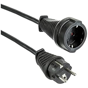 Brennenstuhl Verlengkabel van hoogwaardige kunststof met stekker en -koppeling (verlengsnoer voor binnen met 5 m kabel…