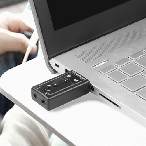 Placa De Som USB 7.1 Digital Para Fone Microfone Adaptador Externo Notebook Som Surround USB 2.0 Com