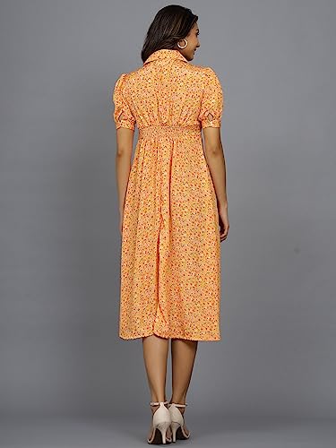 Image of Ravaiyaa - Attitude is everything Womens Soft Crepe Silk Casual Dress Summer Floral Printed Dress Ladies Tank Midi Sundress