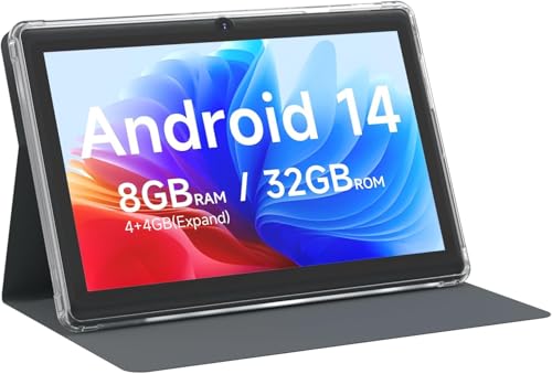 Image of CUPEISI Android 14 Tablet, 7 inch Tablet, 8GB RAM + 32GB ROM /1TB Expandable Tablet, 1.6GHz Quad-Core Processor, 1024x600 IPS HD Touchscreen, 5MP Camera