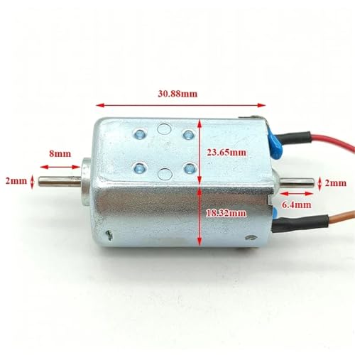 Moteur électrique DC 6V 12V 24V micro moteur double arbre 2mm - 3