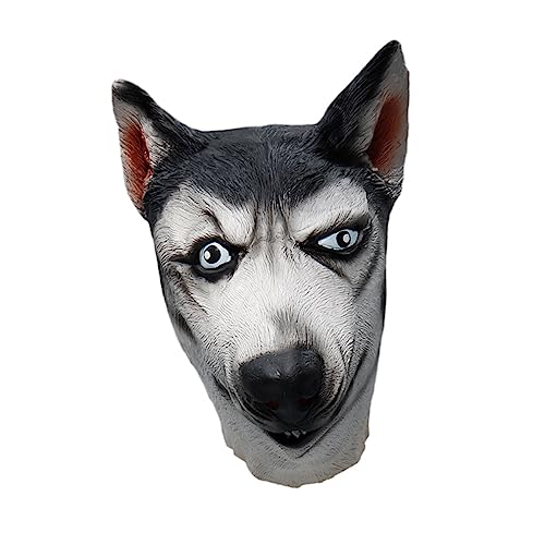 ibasenice Máscara De Fiesta Máscara De Perro Cosplay Máscara De Perro Animal Máscara De Cabeza De Disfraz De Perro Máscara De Cabeza De Perro Máscara De Disfraz De Perro Emulsión Black