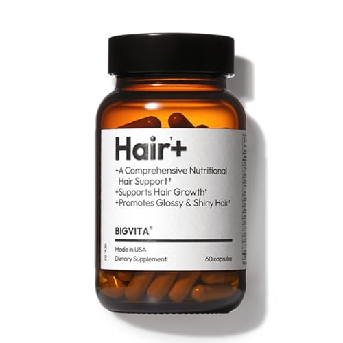 BIGVITA Hair Growth Supplement Fast Hair Regrowth for Thicker Fuller Hair | AnaGain Nu Biotin Black Sesame Extract | Hair Loss Support for Women & Men | Vegan Gluten-Free 1 Month Supply