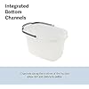 Casabella Cleaning Bucket Rectangular for Mopping or Storage with Handle and Built-In Pour Spouts, 4-Gallon, Clear