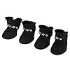 FILFEEL Filfeel Pet Rain Shoes, Silicone Dog Cute Waterproof Boots Anti-Slip Protective (M Black Color)