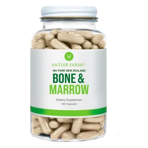 Antler Farms - 100% Pure New Zealand Bone & Marrow, 180 Capsules, 750mg - Grass Fed, Pasture Raised Whole Bone Extract, Cold Processed, Healthy Essential Fats, Stem Cells, Collagen, Calcium Cover
