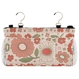 ZRWLUCKY Essentails Mesita de noche para colgar libros, teléfonos móviles, llaves, botellas de agua, estilo étnico, estilo bohemio, flor