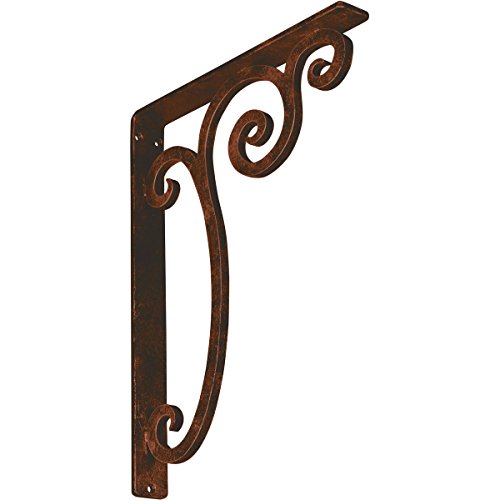 Ekena Millwork BKTM01X12X15SAVACO Metal Bracket, 1 1/2" W x 12" D x 15" H, Antiqued Copper