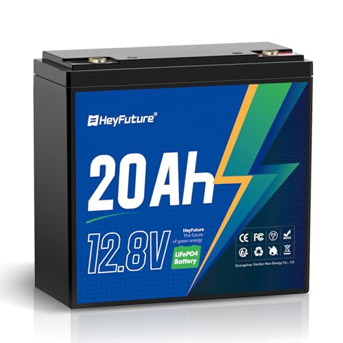 12V 20Ah Lithium LiFePO4 Deep Cycle Battery Rechargeable Battery 5000+Cycles 20A BMS Lithium Iron Phosphate for Fish Finder Ham Radio Solar System Outdoor Camping Ride-On Toys Power Wheel