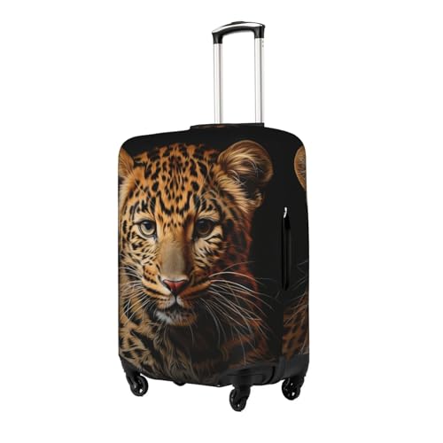 Leopard Print Print Personalized Travel Luggage Cover With Zipper, Elastic Luggage Cover,For Daily Use2