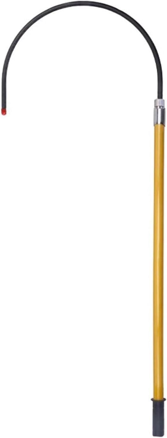 Electrical Safety Rescue Hook,High Voltage Insulated Rescue Hook,Life-Saving Pole,220lb Load Safety Rescue Hook,Electrocution Emergency Rescue Pole(Yellow,1m/3.3ft)