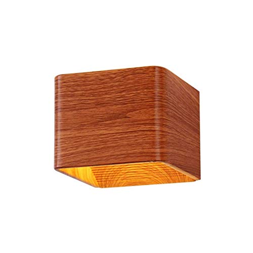 Aplique de pared de madera para pasillo y salón con luz cálida