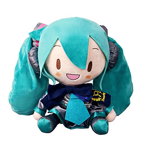 Zhongkaihua Miku - Cojín de peluche con diseño de poses sentados, 32 cm, anime, lindo, suave, para ocasiones de peluche, coleccionables, decoraciones, regalos, fans Zhongkaihua Miku - Cojín de peluche con diseño de poses sentados, 32 cm, anime, lindo, suave, para ocasiones de peluche, coleccionables, decoraciones, regalos, fans