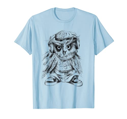 HIP HOP OWL - Funny - cute - bird - animal - music T-Shirt