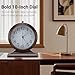 10-inch Vintage Mantel Desk Clock, Silent Desk Clock for Living Room Décor, Easy to Read Larege Retro Mantel Clocks for Fireplace and Shelf Decoration. (Brown)