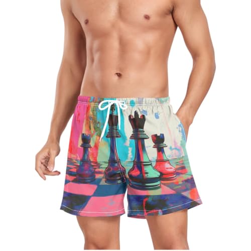 Bañador de secado rápido para hombre shorts de baño neón vibrante que evitan rozaduras