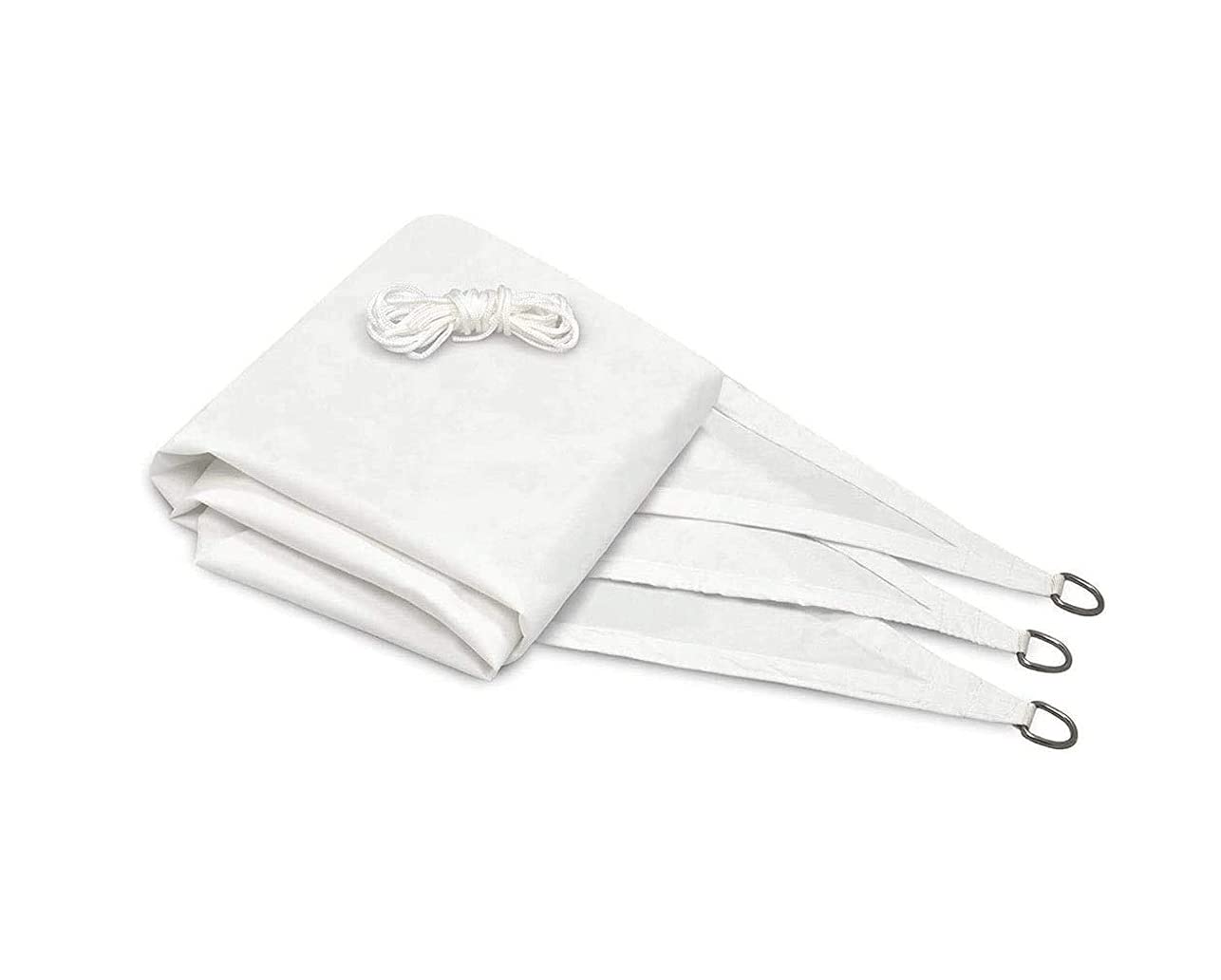 Voile d'ombrage triangulaire en tissu Oxford blanc pour jardin et terrasse 4,5x4,5x4,5m