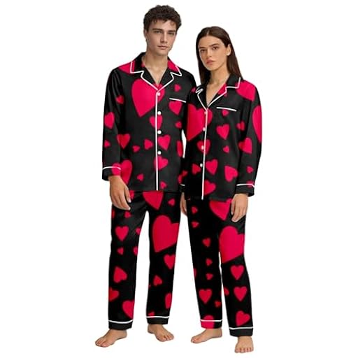 Genérico Pijama Divertido Mujer,Pijama A Juego para Parejas De San ValentíN con Estampado De Corazones Ropa De Dormir Acogedora para Y | Ya disponible en tu tienda friki favorita! En mundofriki.es!