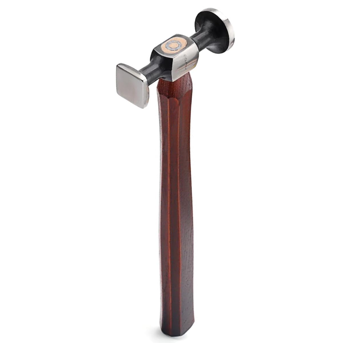 Teron Leather Craft Hammer, Double Head Carbon Steel Mallet with Mirror Polished Finish, Professional Leather Working Tool for Cobblers and Craftsmen