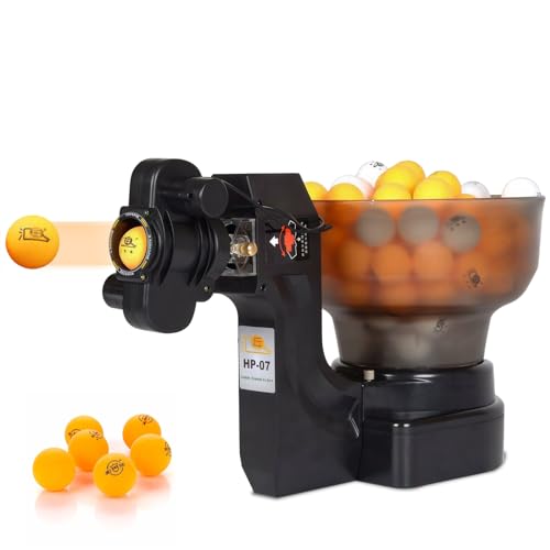 Zertylre Tischtennisroboter Tischtennis Ballmaschine geeignet für 40-mm-Tischtennisbälle nach Norm automatische Tischtennismaschine für Training das etwa 110 Tischtennisbälle aufnehmen kann