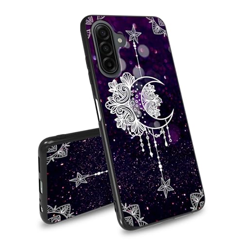 BEOTIWAD Coque téléphone pour Samsung Galaxy A34 5G 6,5 pouces Thème Lune Étoile Galaxie Florals Design ultra-fin en TPU souple Protection antichoc Coque pour Samsung Galaxy A34 5G