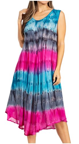 Sakkas 605 Desert Sun Tie Dye Caftan Dress/Cover Up -