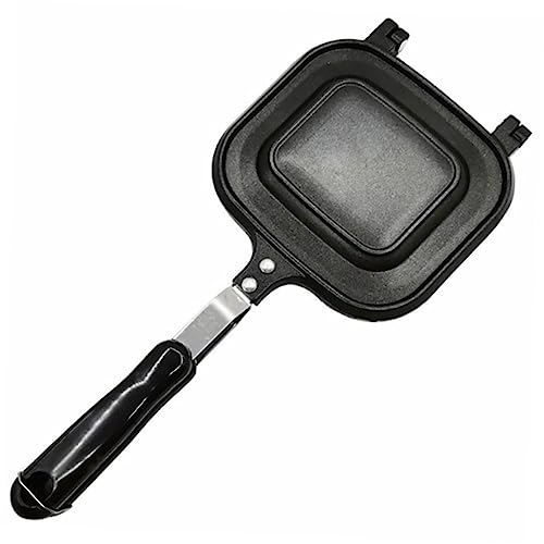 Holibanna Sartén Para Tostar Doble Cara Molde De Pan Para Sándwich Antiadherente Sartén De Fondo Plano Para Hogar Para Preparar Desayunos y Sandwiches