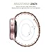 Shangpule Compatible for Galaxy Watch Active 2 40mm / 44mm Bands, Galaxy Watch 3 41mm Band, 20mm Stainless Steel Strap Compatible for Samsung Galaxy Active 2 (Rose Gold)
