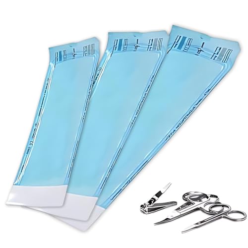 150 Piezas Bolsas de Esterilización Pequeñas,Autoadhesivas Bolsa Autosellante para Esterilización para Herramientas Dentales, Tatuajes o Manicura,bolsas esterilizacion manicura