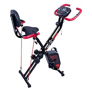 EVOLAND Bicicleta Estática para Interiores, Bicicleta Estática Profesional, Pantalla LCD, Bicicleta Indoor con Resistencia Ilimitada, Soporte para Hervidor, Asiento Ajustable